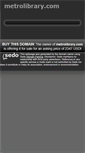 Mobile Screenshot of metrolibrary.com