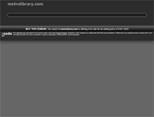 Tablet Screenshot of metrolibrary.com